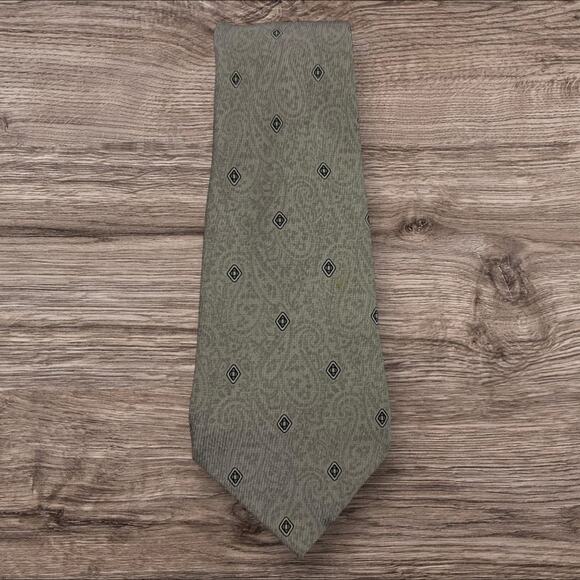 Givenchy Other - Vintage Givenchy Olive Green Paisley Tie